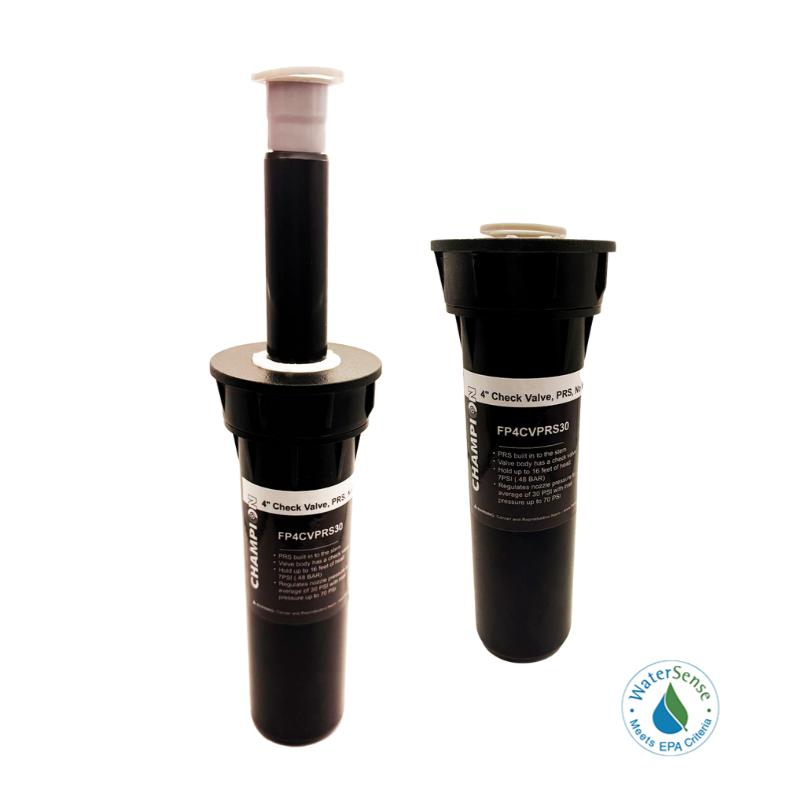 Flush Plastic Pop-Up Spray Body, Pressure Regulated, Check Valve, No Nozzle 4"