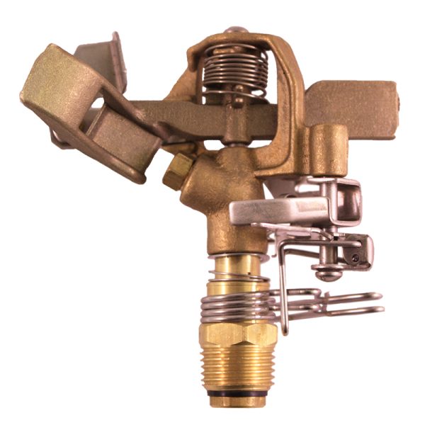 Brass Adjustable Impulse Sprinkler 1/2" MPT with Precision Arm- Carded